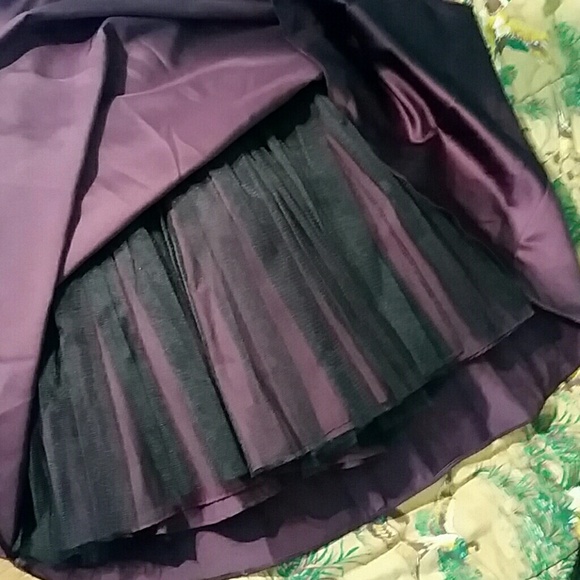 Strapless purple dress David's Bridal style F11165 - Picture 4 of 8